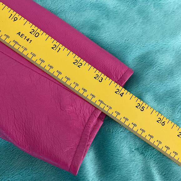 Worthington JCPenneys Womens Pink Genuine Leather Jacket Medium - Picture 8 of 8